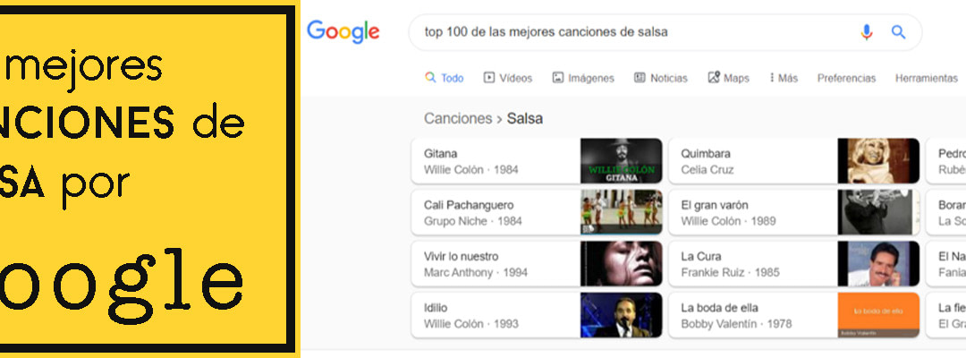Las mejores canciones de salsa según Google (lista de Enero 2021)